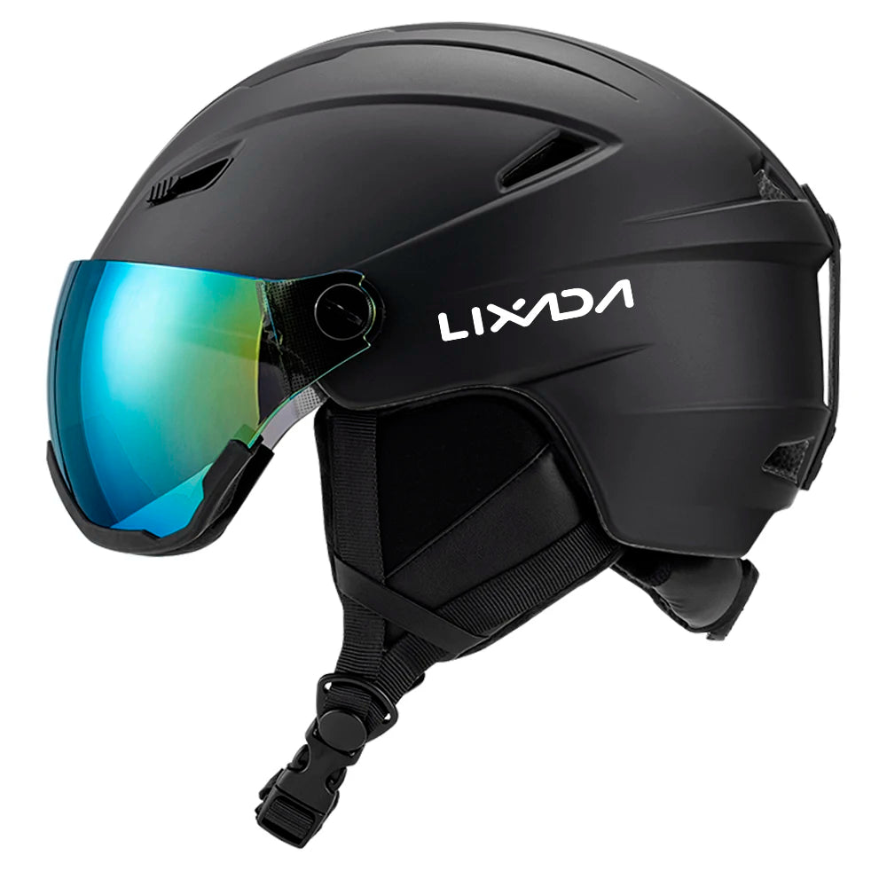 Integrated Ski Helmet Men and Women Snowboard Helmet with Removable Visor Goggles