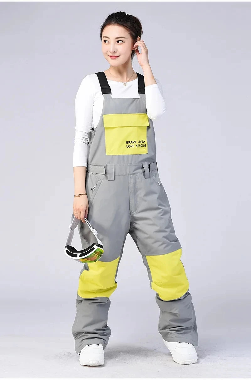 New Men and Women Winter Outdoor Ski Pants Windproof Waterproof Warm Breathable Snowboarding Pants Snow Sports Bibs Pants