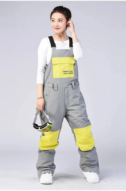 New Men and Women Winter Outdoor Ski Pants Windproof Waterproof Warm Breathable Snowboarding Pants Snow Sports Bibs Pants