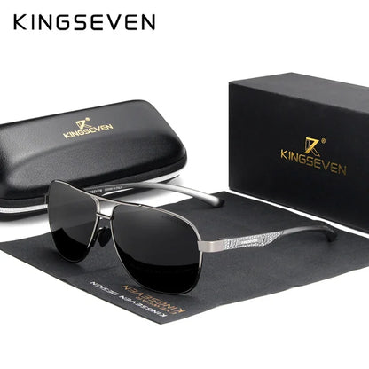 Polarized Aluminum Sunglasses Men - UV400 HD Pilot Eyewear with Night Vision Technology