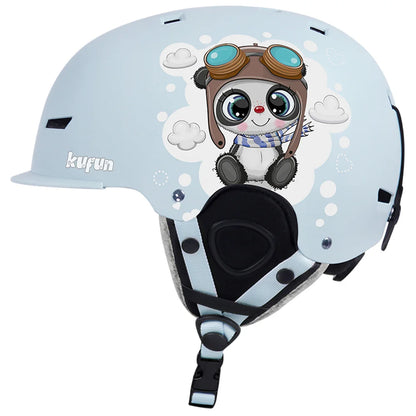 KUFUN Ski Helmet Snow Sports Snowboard Skiing Skateboard Skating Cute Animal Women Men Adult Kids Winter Safety Children