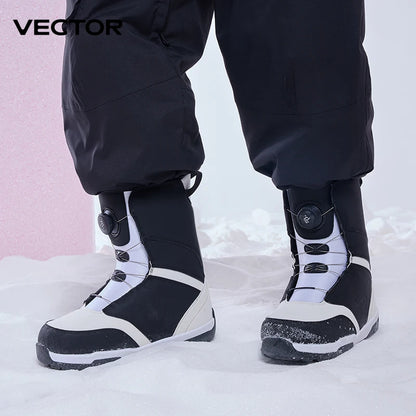 VECTOR Professional Women Man Ski Shoes Warm Waterproof Snowboard Boots Non-slip Leather Breathable Snow Boots Equipment