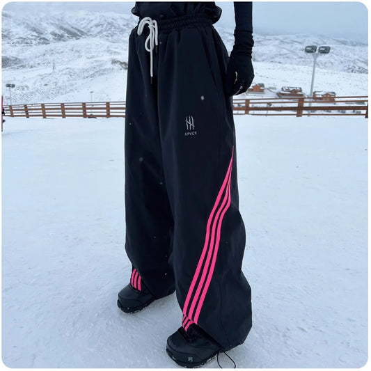 APVCX 2025 Unisex 3L Hard Shell Ski Pants Fully Taped Seam Waterproof & Windproof Unisex Snowboard & Ski Pants for Men Women