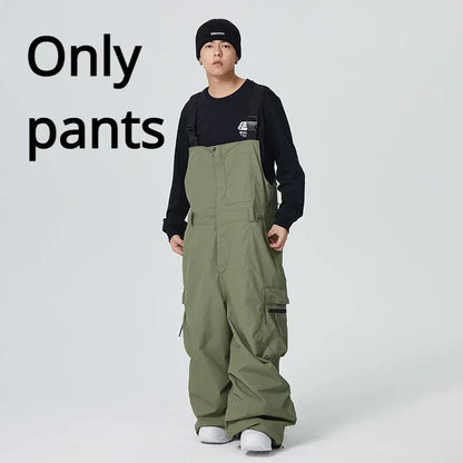 Winter Warm Windproof Skiing Pants Man Snowboard Clothing Woman New Snow Cargo Pants Loose Hip-hop Overalls Alpine Sport Trouser