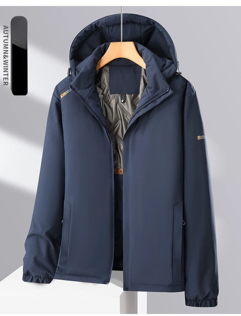Men's Winter Outdoor Coat Waterproof Windproof Warm Thick Jacket Men Unisex Hiking Camping Skiing Climbing Windbreaker Overcoat