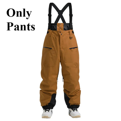Loose Windproof Skiing Pants Thickening Warm Ski Overalls Men Winter New Snow Clothes Waterproof Pant Outdoor Snowboard Trousers
