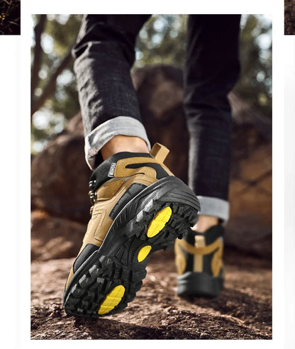Couple Hiking Shoes Men Mountain Climbing Trekking Boots Women  Non-slip Outdoor Work Ankle Boot