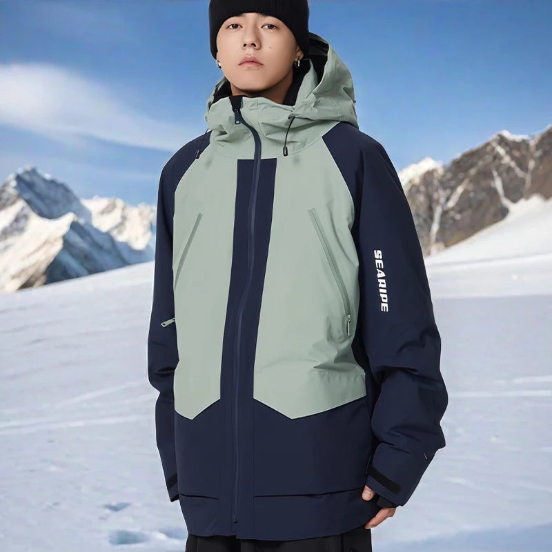 Woman Waterproof Skiing Jackets 2025 New Snowboard Coats Outdoor Sport Male Ski Jacket Men Warm Snowmobile Hooded Zipper Clothes