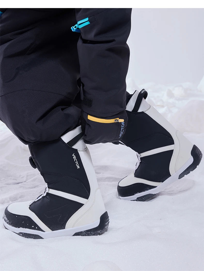 VECTOR Professional Women Man Ski Shoes Warm Waterproof Snowboard Boots Non-slip Leather Breathable Snow Boots Equipment