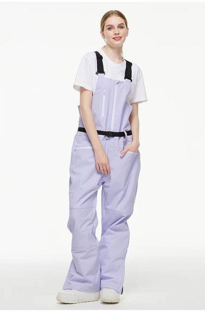 Men Women Ski Pants Winter Windproof Waterproof Reflective Warm Breathable Ski Overalls Pants Female Male Loose Snowboard Pants