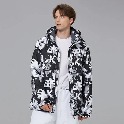 New Male Ski Jacket For Winter Men's Breathable Waterproof Windproof Warm Snowboarding Jacket Outdoor Sports Skiing Tops For Men