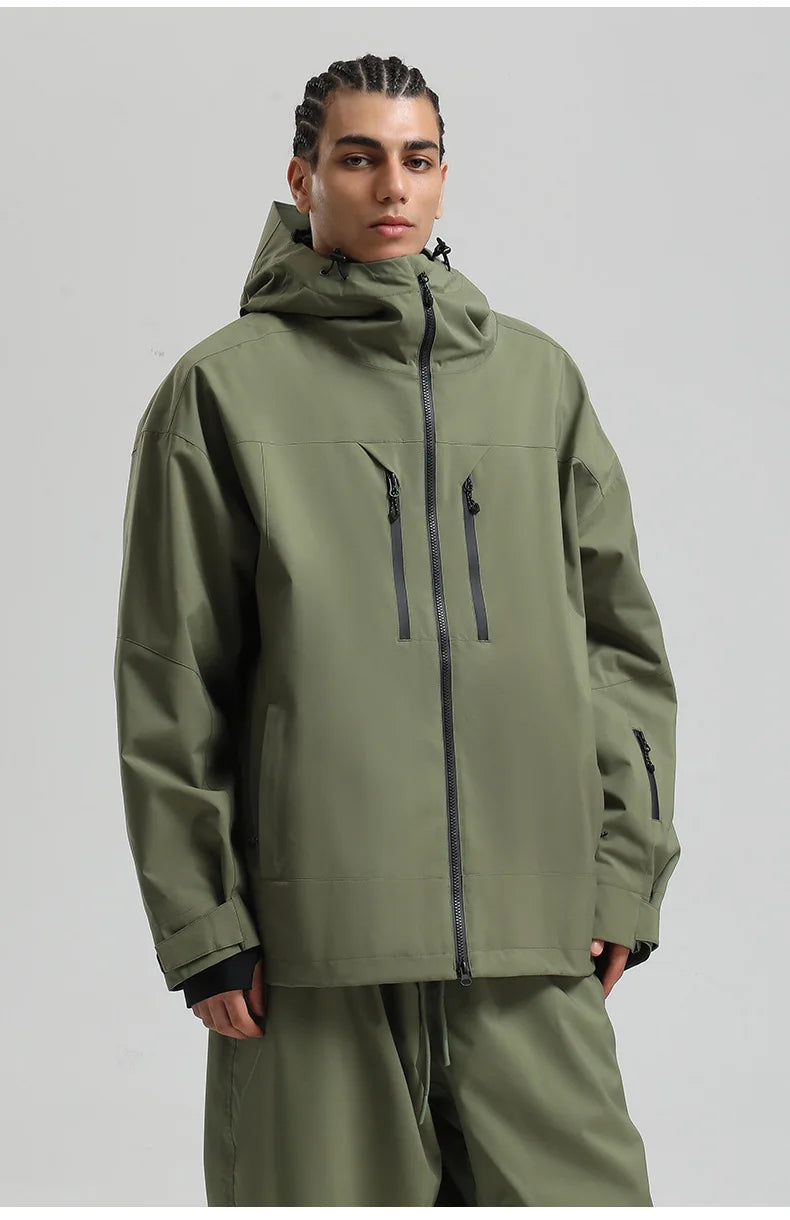 New Men Ski Jacket Waterproof Windproof Warm Breathable Snowboarding Coat 2025 Winter Sports Unisex Polyester Skiing Top Outdoor