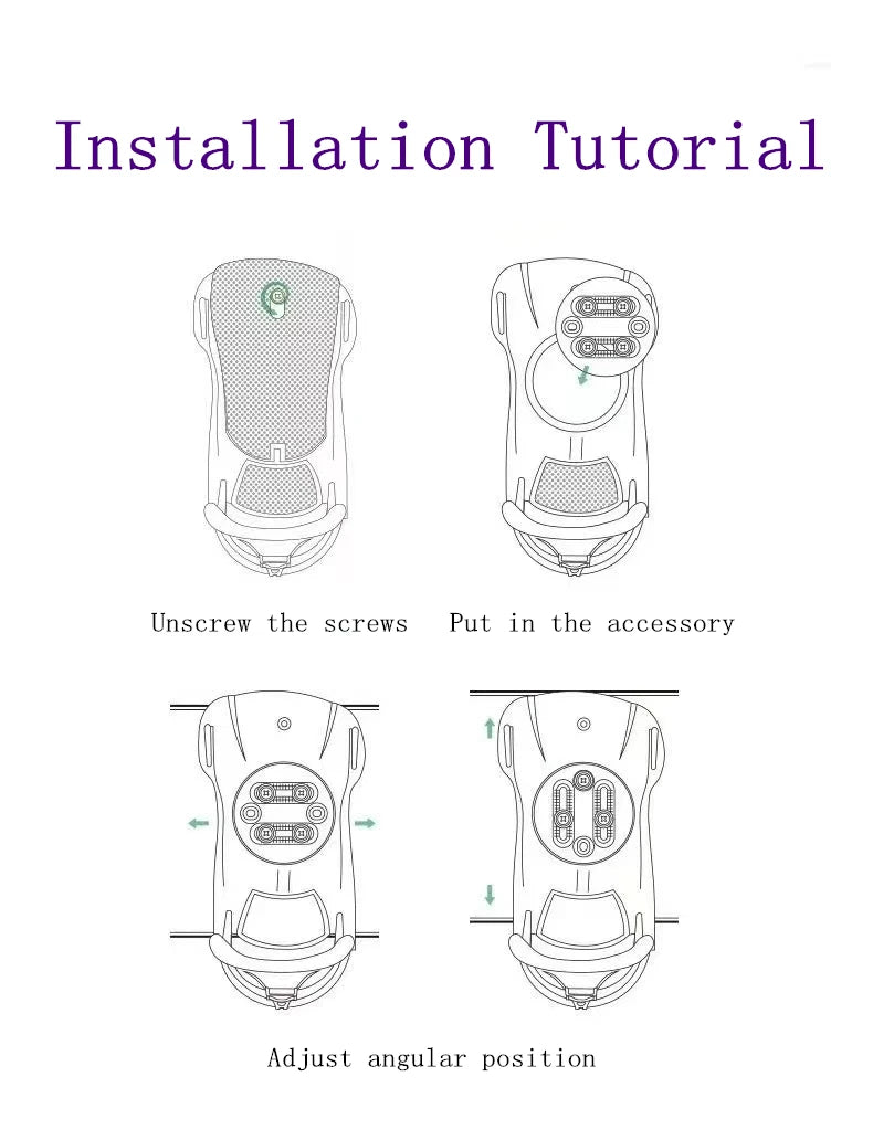 Snowboard Bindings 3D Fully Adjustable Wrapped Binding Shock-absorbing and Comfortable Base