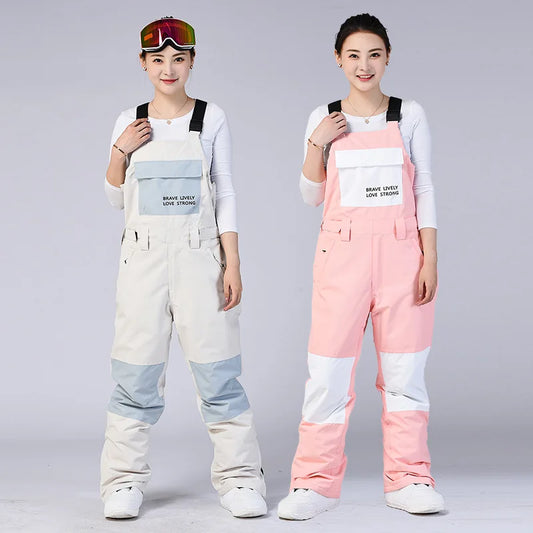 New Men and Women Winter Outdoor Ski Pants Windproof Waterproof Warm Breathable Snowboarding Pants Snow Sports Bibs Pants