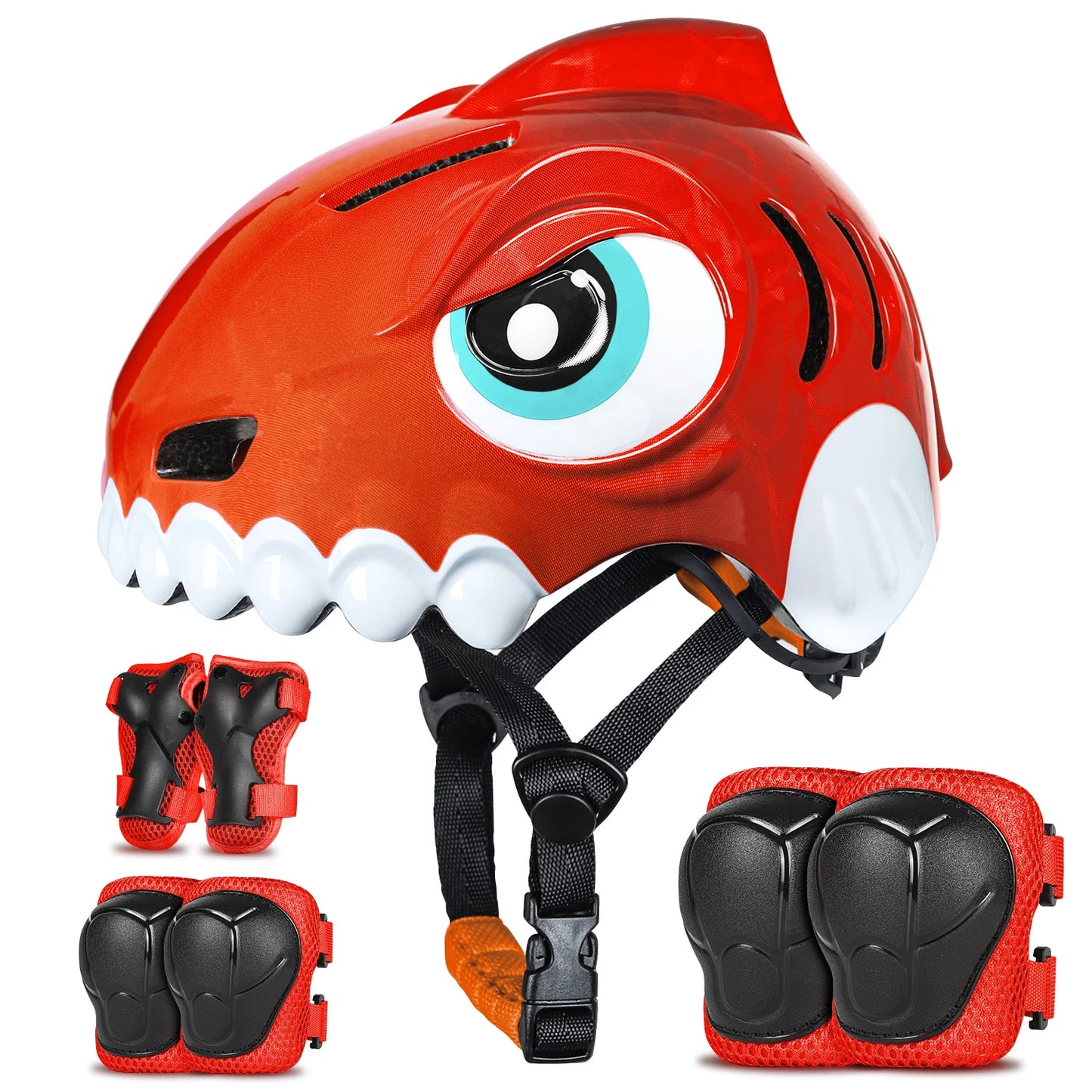 FUNWICT Kids Bicycle Helmet Children Sports Safety Protection Knee Elbow Pad Sets Balance Bike Roller Skating Cycling Helmets