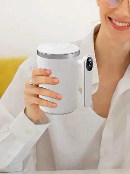 Automatic Stirring Cup Rechargeable Magnetic Mixer Electric Portable Coffee Mug Intelligent Coffee Mug Stainless Steel Coffee Mu