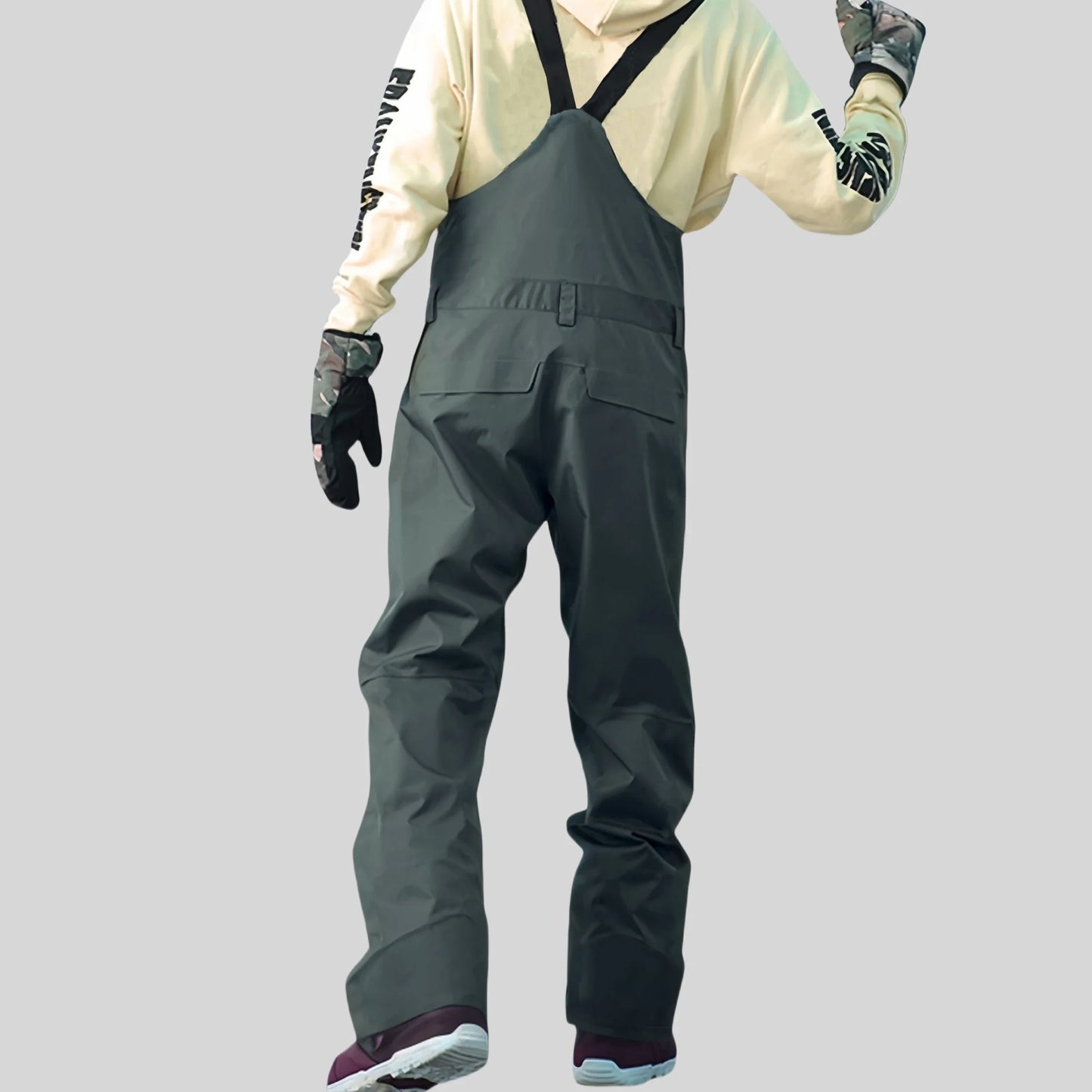 Waterproof Snowboard Sport Pants Winter New Skiing Trousers Men Loose Ski Overalls Outdoor Windproof Snow Strap Pants Clothing