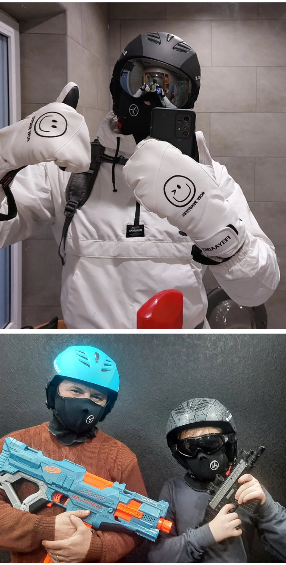 LOCLE Men Skiing Helmet Women Children Boys Girls Ski Helmet Skating Skateboard Snowmobile Motorcycle Helmets Size 52-64cm