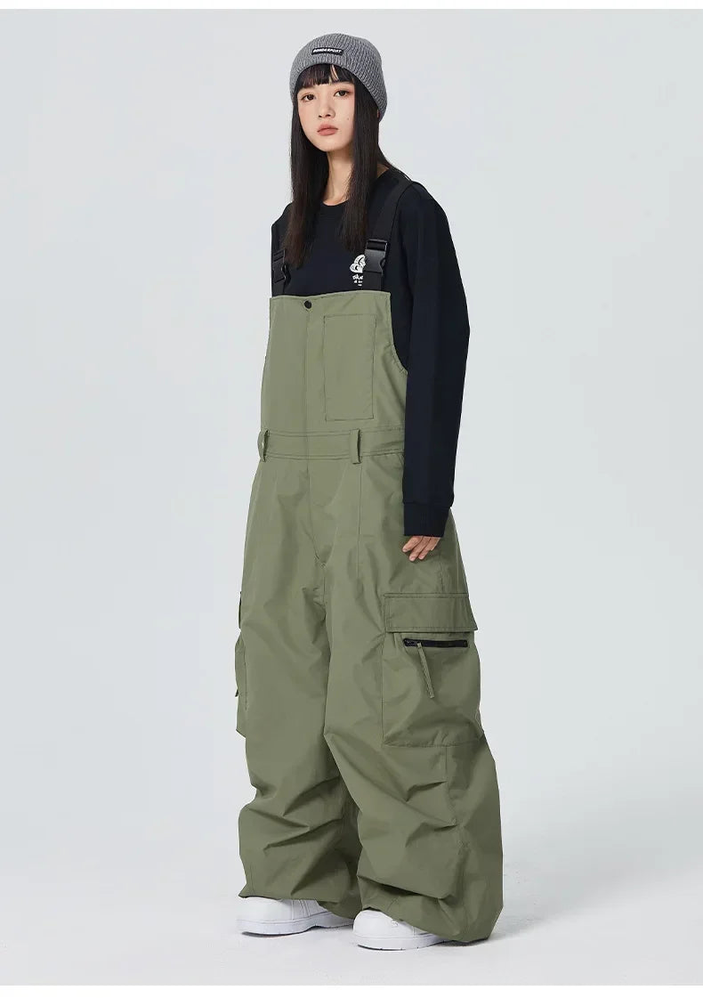 Winter Warm Windproof Skiing Pants Man Snowboard Clothing Woman New Snow Cargo Pants Loose Hip-hop Overalls Alpine Sport Trouser