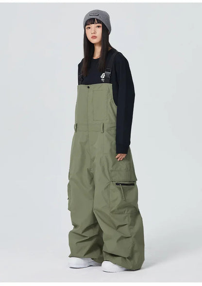 Winter Warm Windproof Skiing Pants Man Snowboard Clothing Woman New Snow Cargo Pants Loose Hip-hop Overalls Alpine Sport Trouser