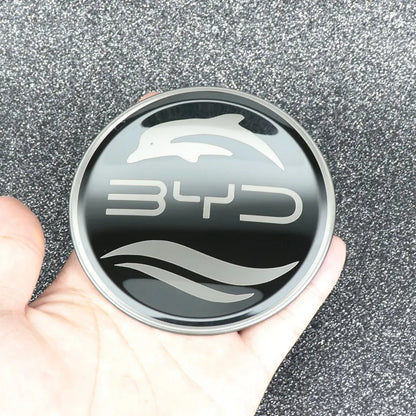 Car Steering Wheel Sticker Stainless Steel Steering for BYD Atto3 Yuan Plus Dolphin Seal Seagull Sealion SHARK Protective Cover