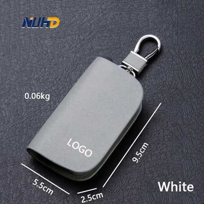 Leather Car Key Case Universal Keychain For BMW Mercedes Audi VW Bentley Ferrari FIAT Alfa Jeep Key Cover Protector Accessories