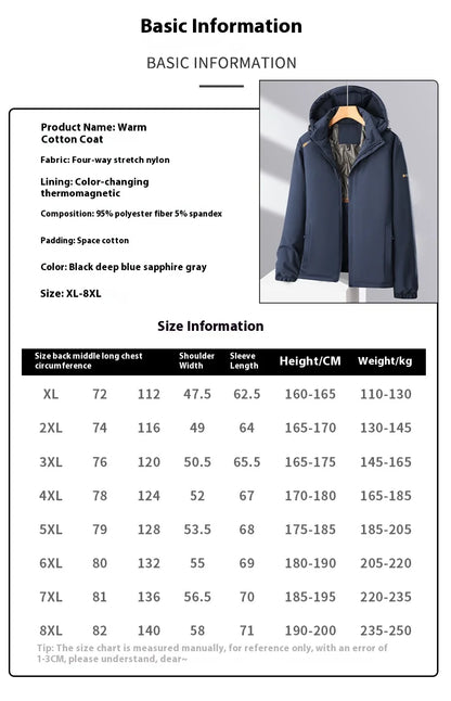 Men's Winter Outdoor Coat Waterproof Windproof Warm Thick Jacket Men Unisex Hiking Camping Skiing Climbing Windbreaker Overcoat