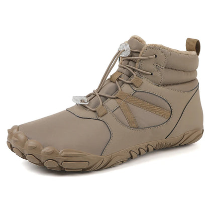 Men's Ski Shoes Snow Boots High Top Outdoor Hiking Cotton Shoes Waterproof Warm Non-slip Wear-resistant Work Boots Size 36-47