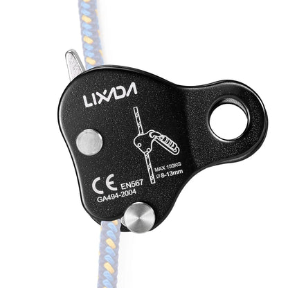 Climbing Ascender Arborist Climbing Rope Protection Belay Device Grip Outdoor Climbing Rigging 8-13MM Rope Mountain Climbing