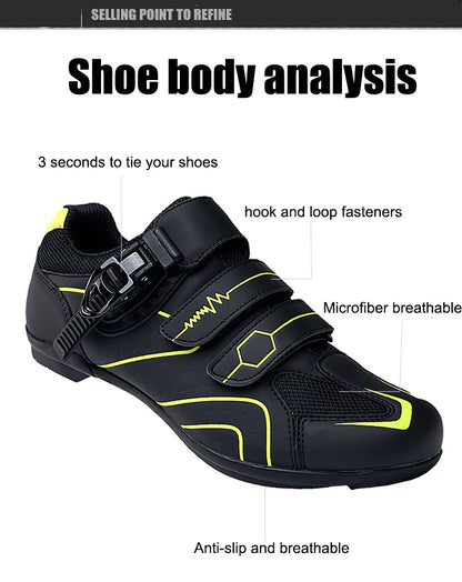 New men's cycling sneakers with cleats Speed cycling Shoes for women, rubber soled cycling shoes