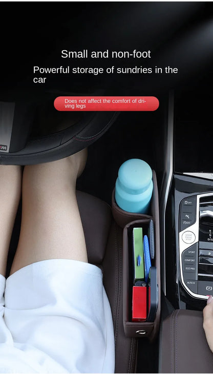Car Seat Gap Organizer Multifunction Console Crevice Filler Side Storage Box with Cup Holder Sundries Storage Pocket Accessories