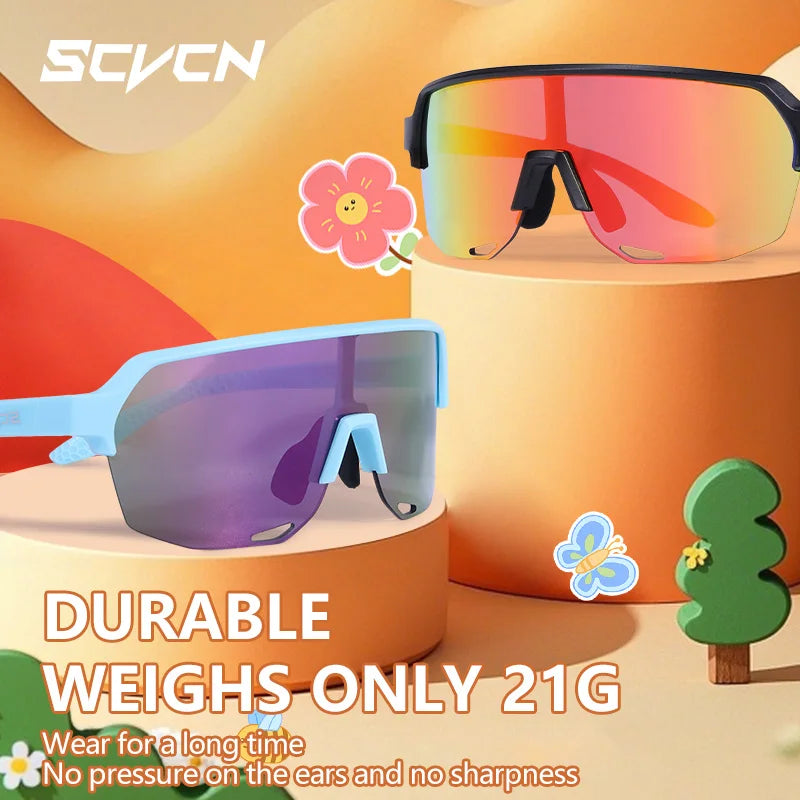 SCVCN Kids Hiking Sunglasses Teenager Sports UV400 Goggles