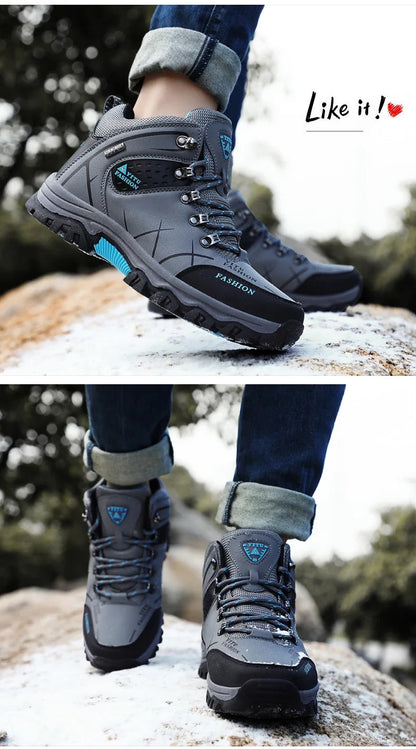 Hiking Shoes Men Ankle Boots Outdoor Camping Anti-collision Climbing Shoe Lace Up Climbing Trekking Sneakers