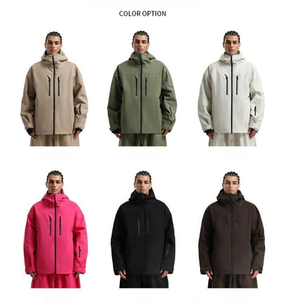 New Men Ski Jacket Waterproof Windproof Warm Breathable Snowboarding Coat 2025 Winter Sports Unisex Polyester Skiing Top Outdoor