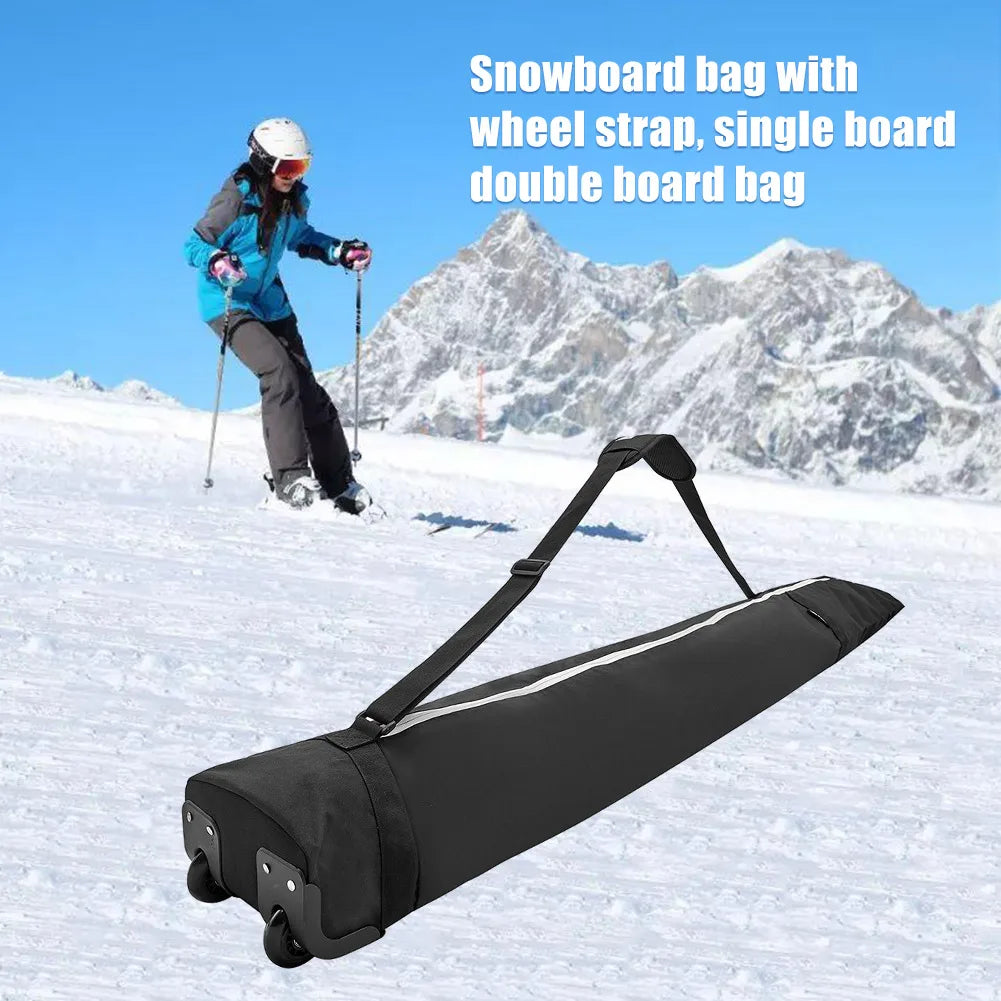 Store Transport Snowboard Bag with High-Capacity Waterproof Wheel Winter Ski Equipment Storage Bag for Outdoor Skiing Equipment