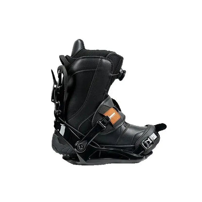 LILKINGS L1 Snowboard Bindings Quick Step-in SP System EVA Shock Absorption Leather Straps for Beginner Intermediate Riders