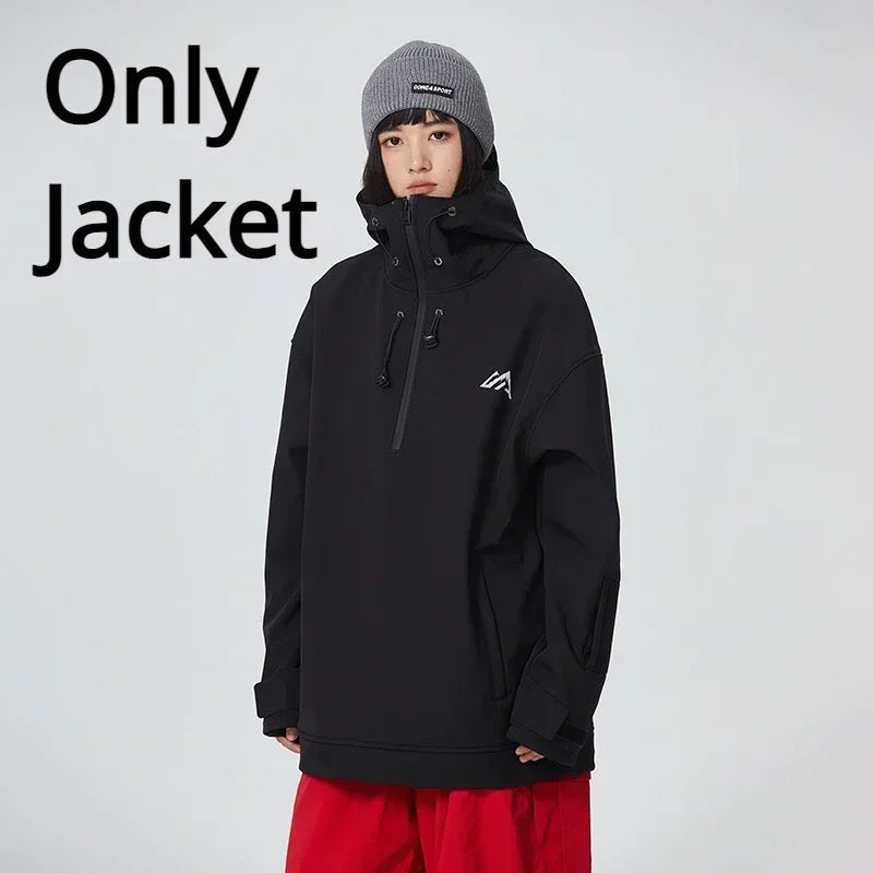 Couple Winter Skiing Jacket 2025 New Warm Snow Clothes Woman Pro Windproof Ski Sport Hoodies Man Outdoor Snowboard Top Tracksuit