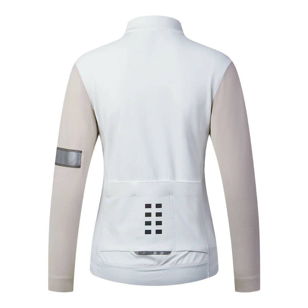WOSAWE Women's Winter Thermal Fleece Cycling Jersey Long Sleeve Bike Jacket for Riding & Gym Ropa Ciclismo Clothings