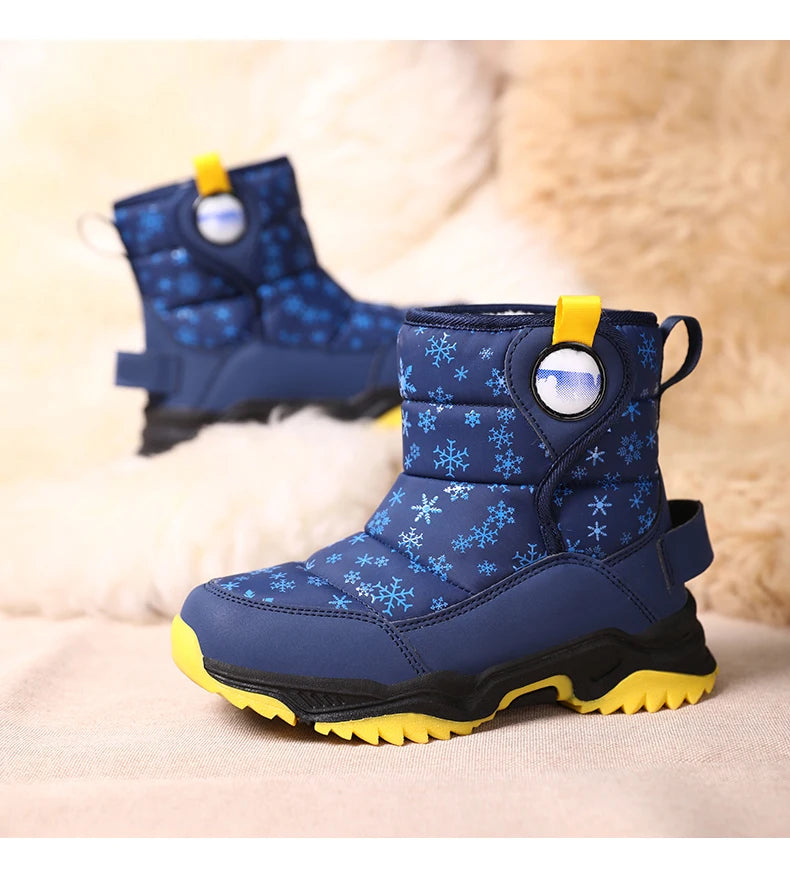 Hot Sell Girls Boots Children Snow Boots For Boys Fashion Sneakers Winter Kids Warm Snow Boots Sport Fashion Leather Shoes
