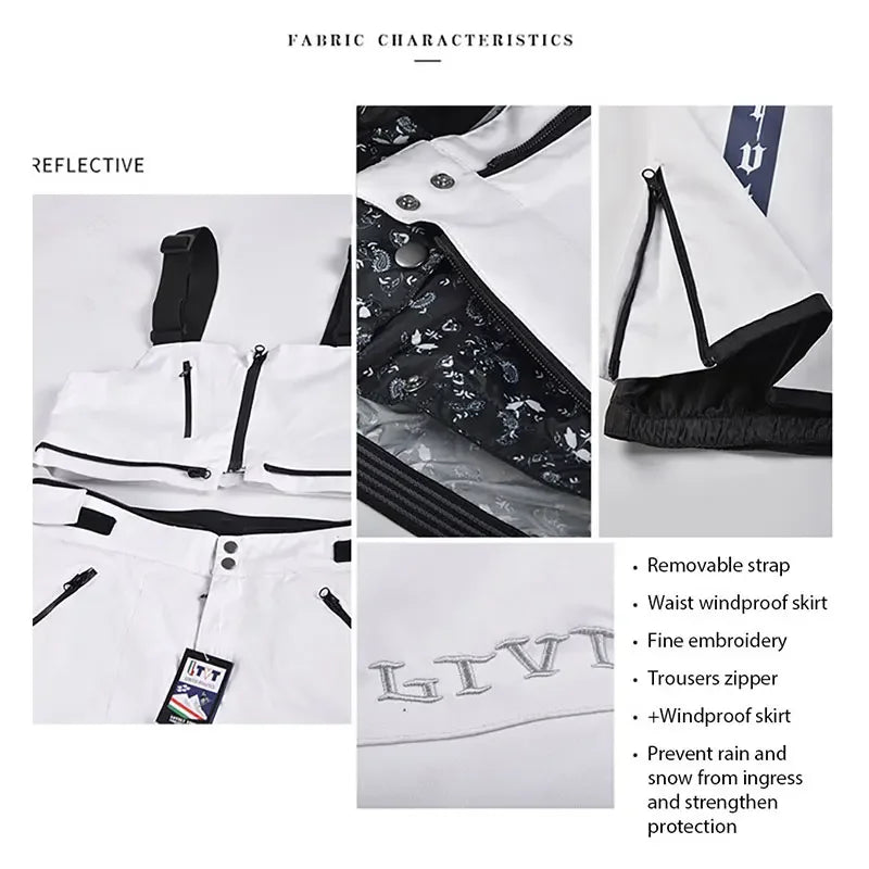 2024 Snowboarding Jackets Winter Oversize Ski Jacket Women Warm Windproof Waterproof Snowwear Detachable Skiing Snowboarding