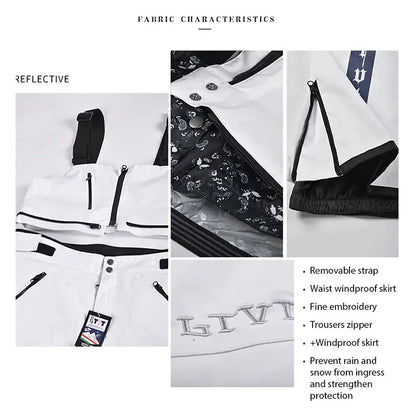 2024 Snowboarding Jackets Winter Oversize Ski Jacket Women Warm Windproof Waterproof Snowwear Detachable Skiing Snowboarding