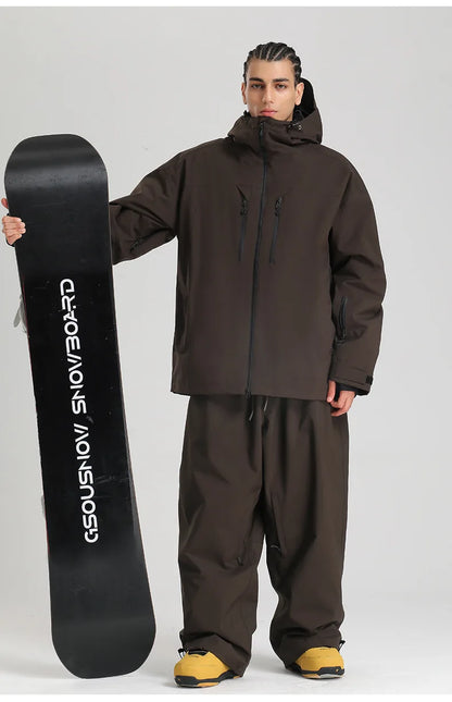New Men Ski Jacket Waterproof Windproof Warm Breathable Snowboarding Coat 2025 Winter Sports Unisex Polyester Skiing Top Outdoor
