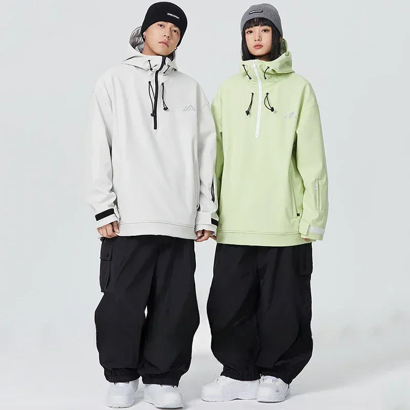 Couple Winter Skiing Jacket 2025 New Warm Snow Clothes Woman Pro Windproof Ski Sport Hoodies Man Outdoor Snowboard Top Tracksuit