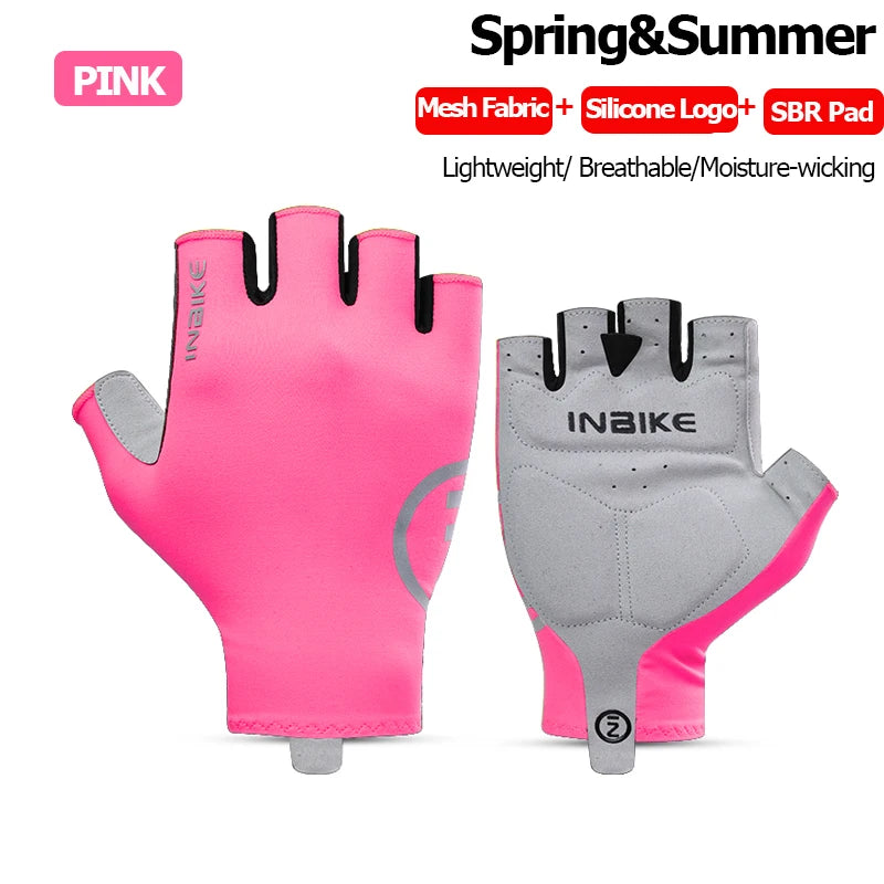 INBIKE 2024 Cycling Gloves Gel Padded for Men Autumn Winter Fleece Road Bike Gloves MTB Full Finger Touchscreen Bike Accessories