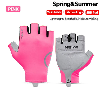 INBIKE 2024 Cycling Gloves Gel Padded for Men Autumn Winter Fleece Road Bike Gloves MTB Full Finger Touchscreen Bike Accessories