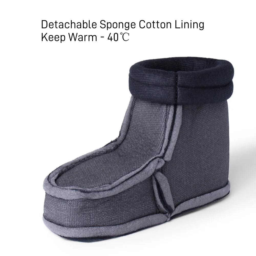 Women Platform Boots 2025 Winter Ski Boots Woman Non-slip PU Leather Waterproof Snow Boots Black Sponge Cotton Lined Ankle Boots