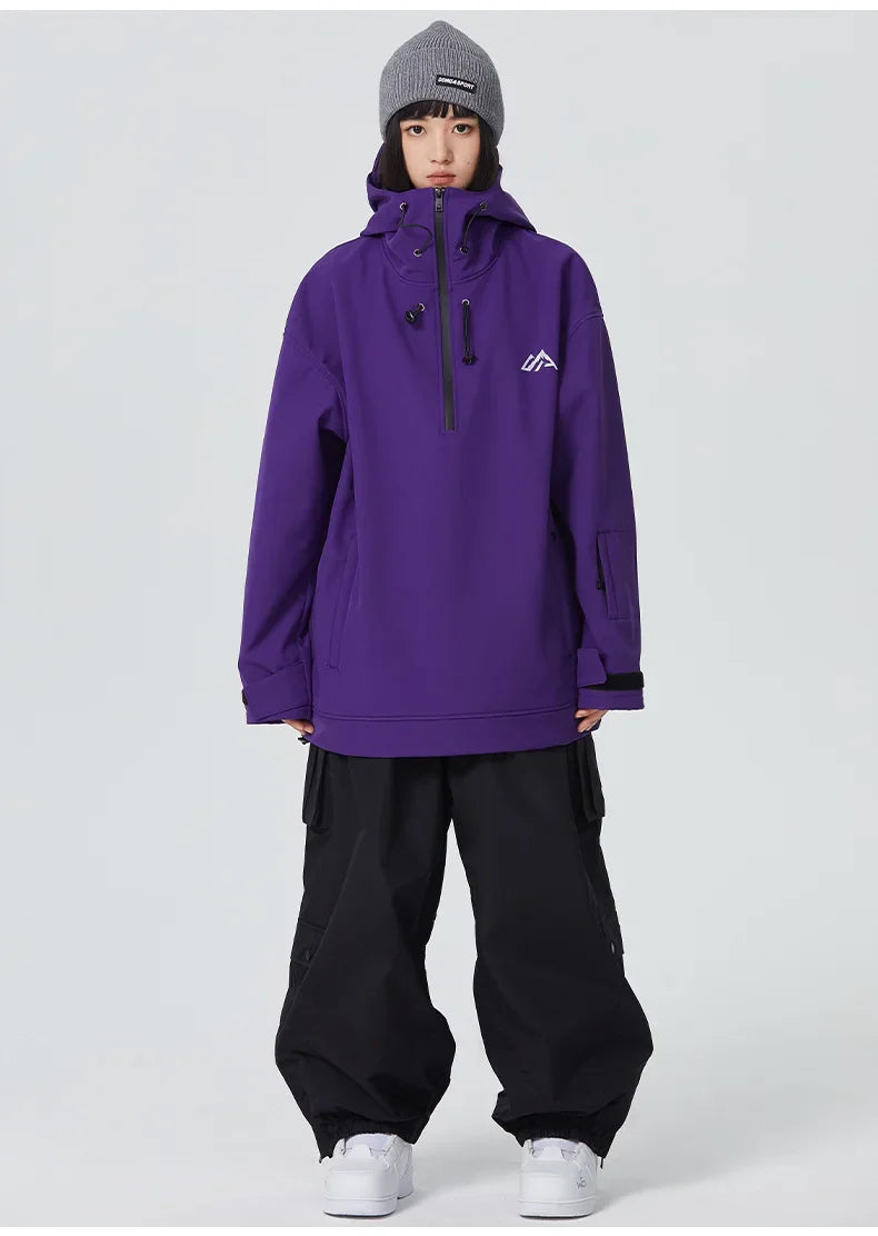 New Couple's Skiing Jackets 2025 Winter Warm Snow Clothes Pro Windproof Woman Ski Sport Hoodies Man Outdoor Snowboard Tracksuit