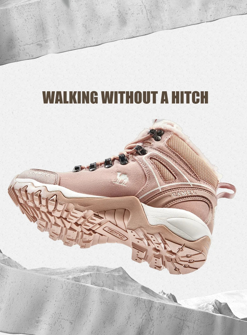 GOLDEN CAMEL Waterproof Hiking Shoes Military Hiking Boots High Top Trekking Shoes for Women 2024 Autumn Non-slip Wear-resistant