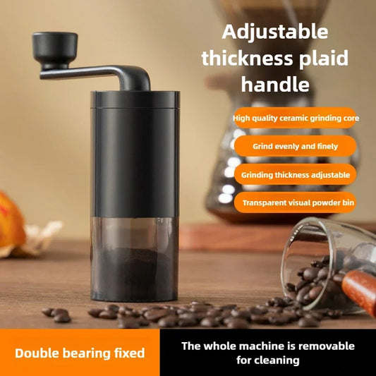 2025 New Hand Cranked Coffee Grinder Portable Adjustable Grinder Home Outdoors Travel Hand Crank Coffee Utensil