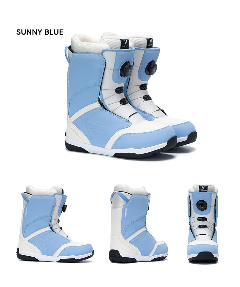 VECTOR Professional Women Man Ski Shoes Warm Waterproof Snowboard Boots Non-slip Leather Breathable Snow Boots Equipment